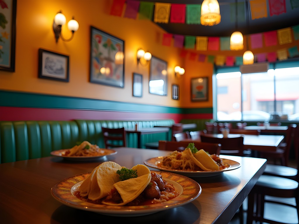 Authentic Mexican restaurant in modern-day Cicero with colorful decor and traditional food
