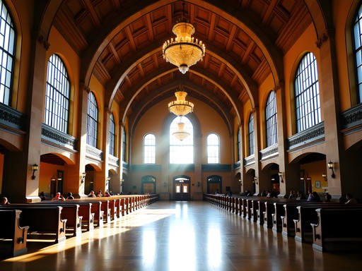 Denver Union Station grand hall interior with preserved historical features