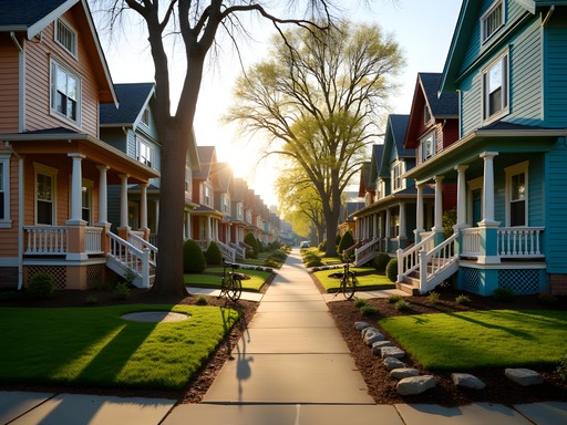 Colorful houses and street art in Eugene's Whiteaker neighborhood