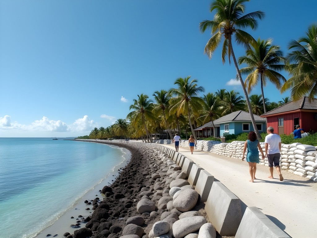Coastal protection measures along Funafuti's vulnerable shoreline