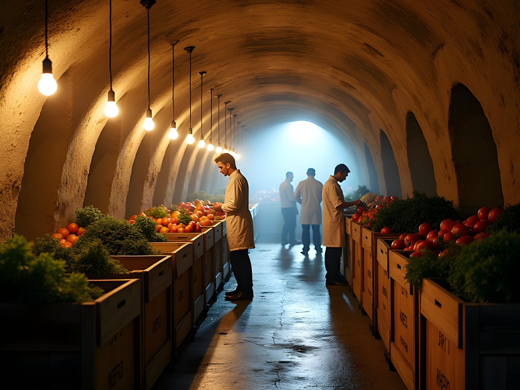 Atmospheric underground storage cellar beneath Kaiser-Josef-Markt in Graz