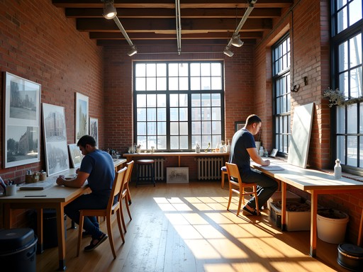 Artist studios and gallery space inside The Millworks in Harrisburg's Midtown