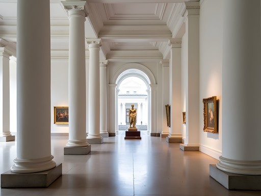 Colonial architecture of Indonesia's National Gallery with contemporary art installation