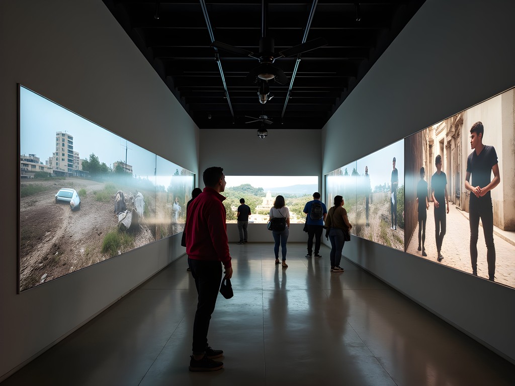 Interactive memory installation at Casa de la Memoria museum in Medellín