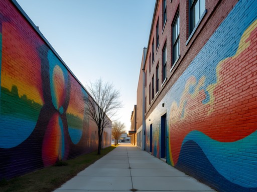 Colorful murals and street art in Norfolk's NEON District