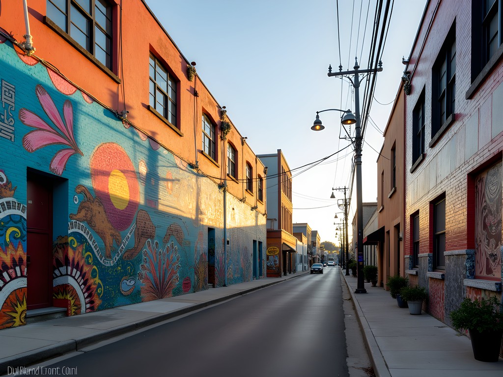 Vibrant mosaic murals and art installations in Jingletown Oakland