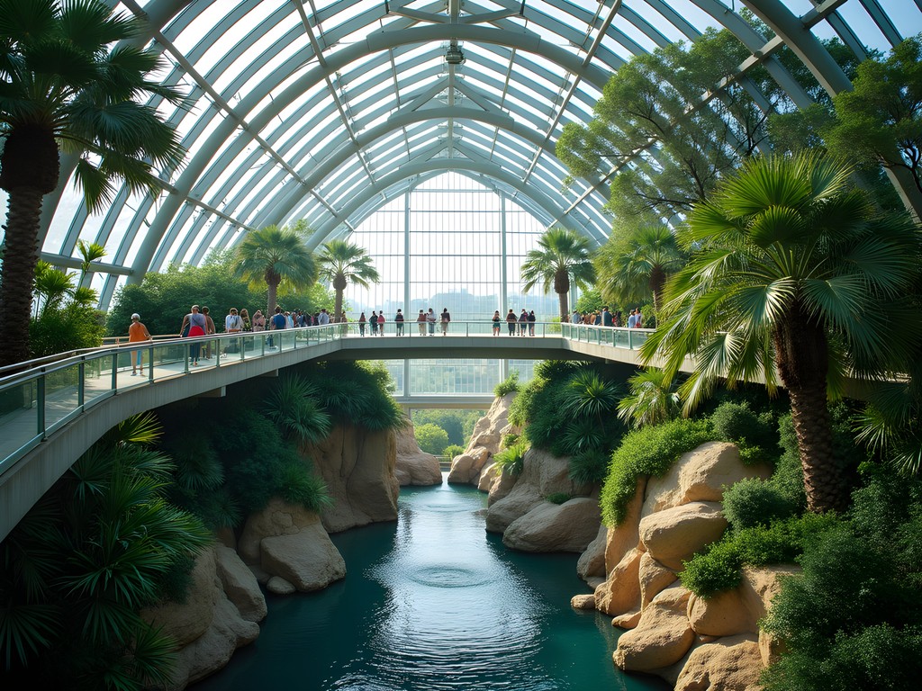 Interior of the Crystal Bridge Conservatory at Myriad Botanical Gardens