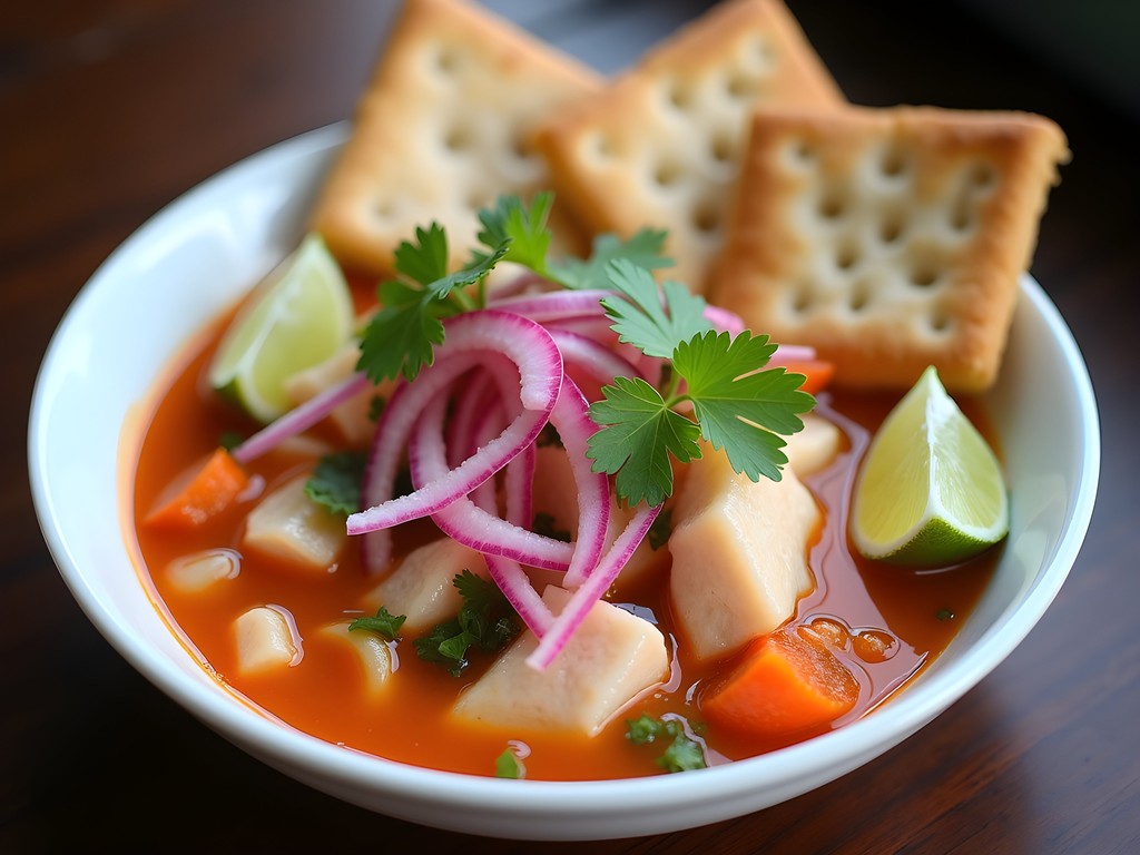 Fresh Panamanian ceviche served at Mercado de Mariscos in Panama City