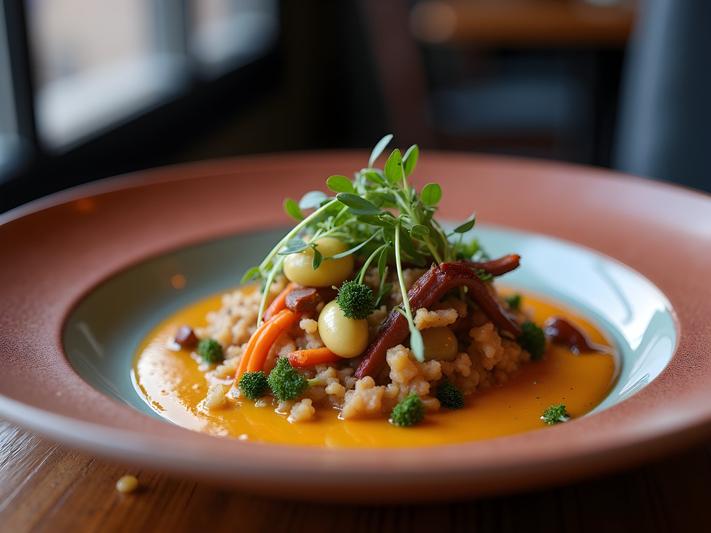 Elegantly plated Southwestern cuisine featuring native desert ingredients at upscale Phoenix restaurant