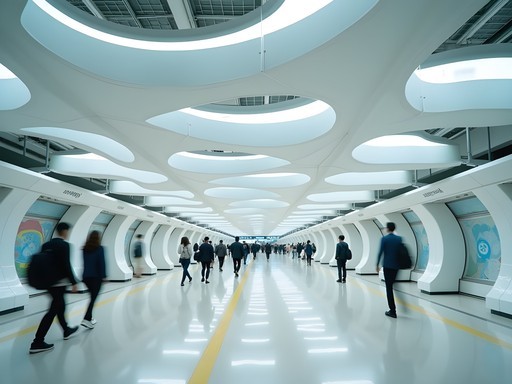 Art installation in Seoul metro station connecting creative districts