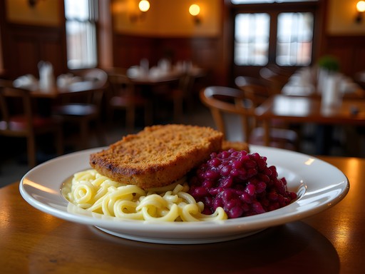 Local Springfield cuisine featuring German-inspired dishes and craft beverages in historic restaurant setting