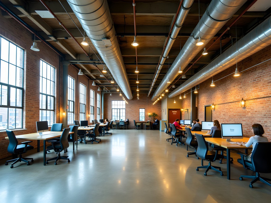 Interior of the Velocity Center in Sterling Heights showing industrial architecture repurposed as a modern innovation hub