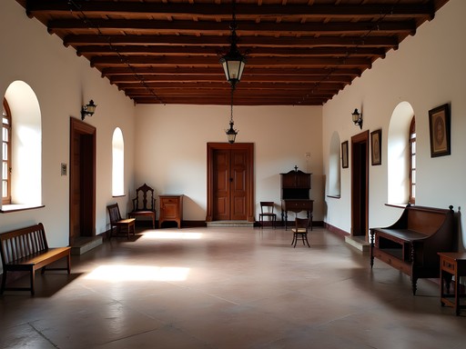 Interior of Casa de la Libertad showing the assembly hall where Bolivia declared independence