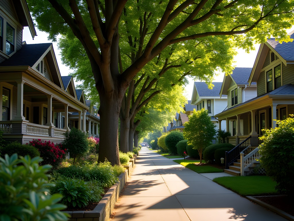 Tree-lined residential street with heritage homes in Grandview-Woodland neighborhood of Vancouver