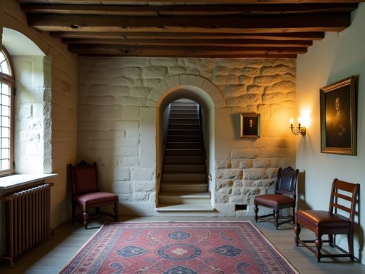 Hidden staircase revealed behind sliding wall in medieval merchant house in Visby