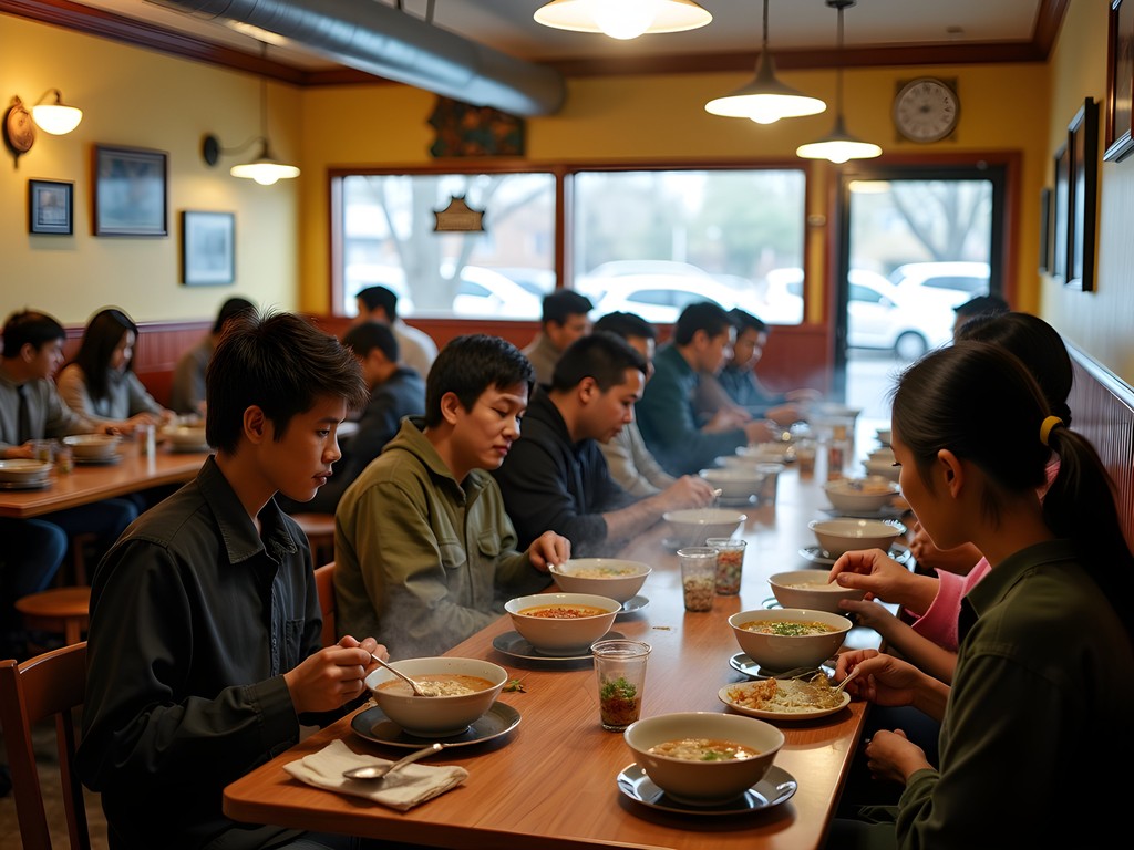Authentic Vietnamese restaurant interior on Dequindre Road in Warren Michigan