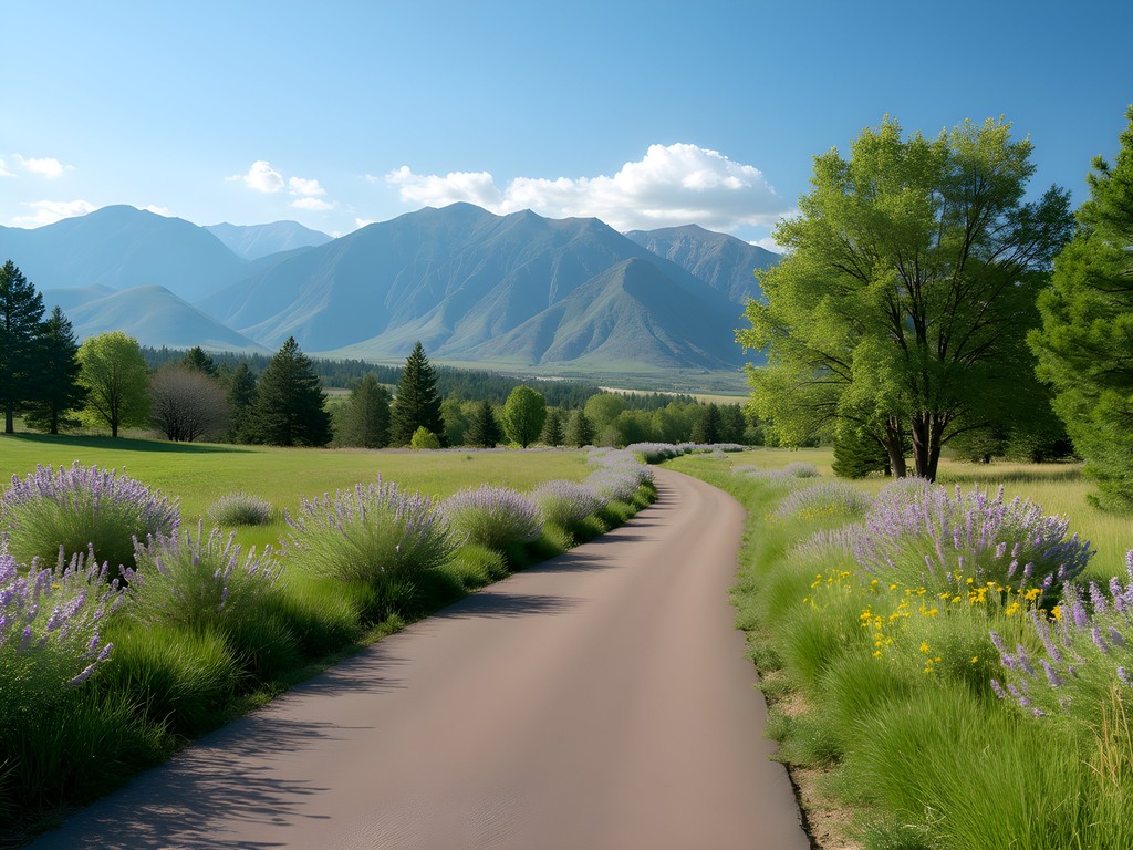 Big Dry Creek Trail in Westminster Colorado with mountain views and spring wildflowers